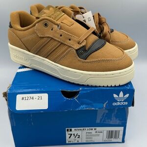 Adidas Rivalry Low W IF4661 Women's 7.5 Mesa/Black NIB Originals Canvas Sneakers